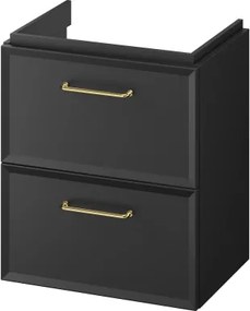 Cersanit S1021-006 - Mobile sospeso sottolavabo MILLE SLIM 50x35 cm nero