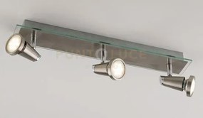 Spot led miami cromo e nickel 3 luci attacco gu10 led 5w 400lm 2700...