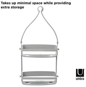Mensola in plastica grigia appesa per il bagno Flex - Umbra