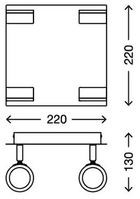 Briloner 2212-048 - Faretto LED da bagno SURF 4xLED/4,5W/230V