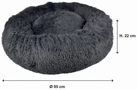 Letto per cani grigio scuro ø 95 cm - Love Story