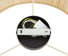 Plafoniera nera con paralume in carta beige 50/50/25 - Combi