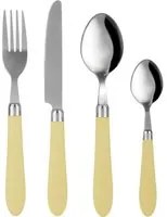 Set 24 posate Smooth in acciaio inox con manico verde chiaro