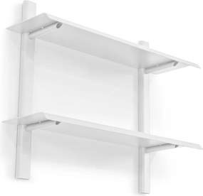 Mensola bianca in metallo con ripiani multipli 60 cm Hola – Spinder Design