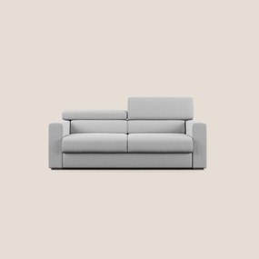 Dylan divano allungabile con pouf estraibile poggiapiedi in tessuto simil cotone impermeabile T13