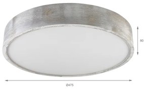 Brilagi - Plafoniera PINO 3xE27/15W/230V in pino/argento diam. 47,5 cm