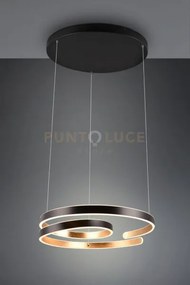 Sospensione led in merallo nero e oro marnie 344110180