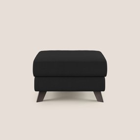 Moon Pouf contenitore e piedini alti in microfibra impermeabile T11 nero
