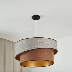 Brilagi - Lampadario a sospensione con filo VEGAS SHINE 1xE27/15W/230V diametro 50 cm grigio/marrone