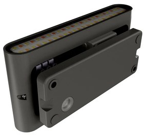 Applique LED 12W Bidirezione IP65 CCT con LED OSRAM - Antracite