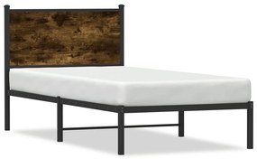 Giroletto Senza Materasso İn Metallo Rovere Fumo 75x190 Cm /