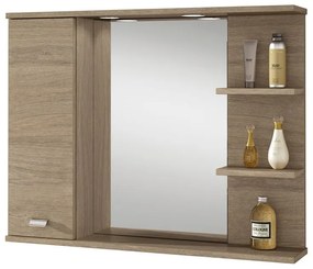 Specchio con illuminazione integrata bagno rettangolare Rimini L 95 x H 74 x P 16.4 cm grigio / argento