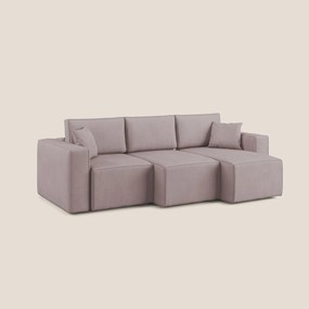 Morfeo divano con 3 sedute estraibili in morbido tessuto impermeabile T02 rosa