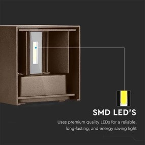 Applique LED da esterno LED/11W/230V 3000K IP65 marrone