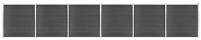 Set Pannelli Di Recinzione İn Wpc 1045x186 Cm Nero /