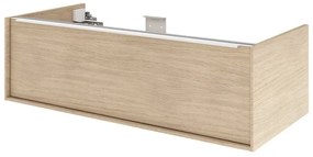 Mobile da bagno sospeso sotto lavabo L 105 x H 32 x P 48 cm quercia di campagna satinato, 1 cassetto SENSEA Neo