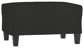 Poggiapiedi nero 70x55x41 cm in tessuto