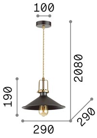 Sospensione Industrial-Minimal Eris-3 Metallo Bianco 1 Luce E27