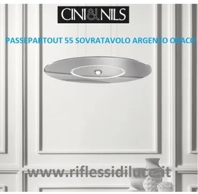 Cini &amp; nils passepartout 55 sospensione led dimmerabile argento opaco