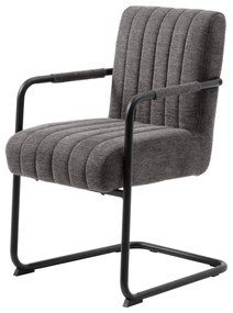 Sedia da pranzo grigio scuro Trout - Unique Furniture