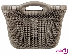 Curver Cesto Portabiancheria Knit 40 L Marrone Metallizzato