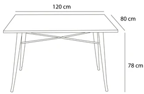 Tavolo Lank Wood Bianco 80 X 80 Cm