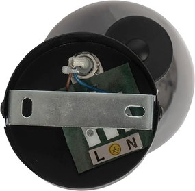 Faretto da soffitto intelligente nero con vetro fumé incl. Wi-Fi P45 - Vidro