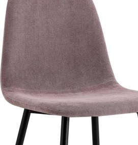 Sedia Da Pranzo Moderna In Tessuto Marrone Gambe Nere Irene