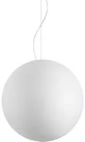 Sospensione Moderna Carta Metallo Bianco 1 Luce E27 D50Cm