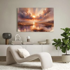 Quadro su tela – Tramonto sul paesaggio