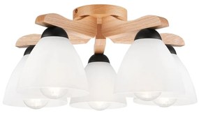 Lampadario a plafone ADRIANO 5xE27/60W/230V quercia