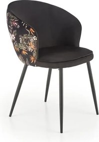 Sedia K506 nero/floreale