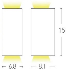Zambelis E122 - Applique da esterno 2xGU10/15W/230V IP54 antracite
