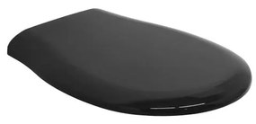 Copriwater SOFT irregolare originale per serie sanitari OLYMPIA CERAMICA con chiusura rallentata in resina nero lucido