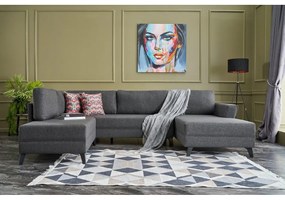 Divano angolare a U antracite Eris - Balcab Home