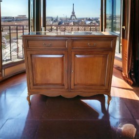 Credenza da 145 cm classica in legno  noce lucido