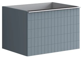 Mobile da bagno sotto lavabo Pixel grid blu laccato opaco L 60 x H 40 x P 45.5 cm 1 cassetto, lavabo non incluso
