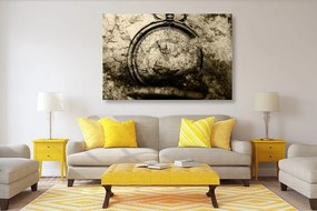 Quadro su tela – Orologi antichi in seppia