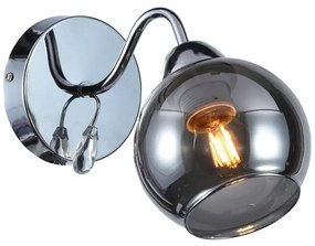 Faretto da parete CONNOR 1xE27/15W/230V cromo lucido/grigio