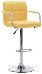 Sedia Da Bar Gialla İn Tessuto /