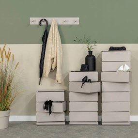 Cassettiera in metallo grigio-beige 37x54,5 cm Joey - Spinder Design