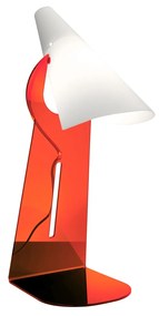 Lampada Scrivania Moderna Calle Polilux ® Rosso Fluorescente Metallo 1 Luce E14