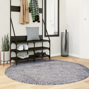 Tappeto Shaggy Pamplona A Pelo Lungo Moderno Blu Ø 200 Cm /