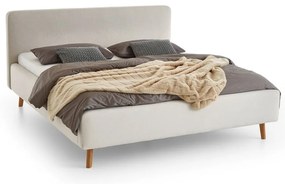 Letto matrimoniale imbottito color crema rete non inclusa 180x200 cm Mattis – Meise Möbel