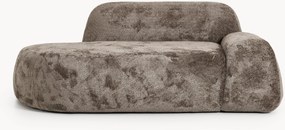 Divano 2 posti in teddy bouclé con chaise longue Wolke