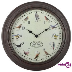 Esschert Design Orologio con Suoni di Uccelli