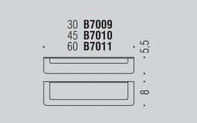 Colombo Over B7011 porta asciugamani ad anello 60 cm adesivo in acciaio Inox Satinato