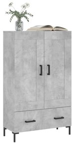 Credenza grigio cemento 69,5x31x115 cm in legno multistrato