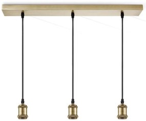 Cavo di alimentazione VINTAGE 3xE27/40W/230V ottone