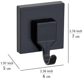 WENKO 71448800 - Gancio VACUUM-LOC QUADRO ED 6x7 cm nero